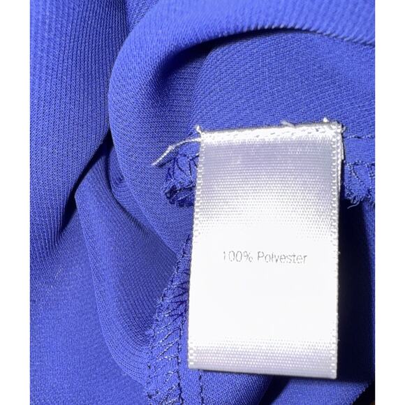 Jennifer Lopez Blue Button Blouse Studded Shoulders Long Sleeve - XL - Picture 7 of 9